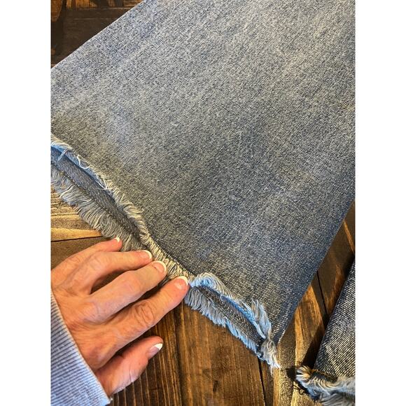 Vibrant Distressed Flare Jeans Women 5/26 Boho Western Cowgirl Aztec Fringe - Picture 11 of 12